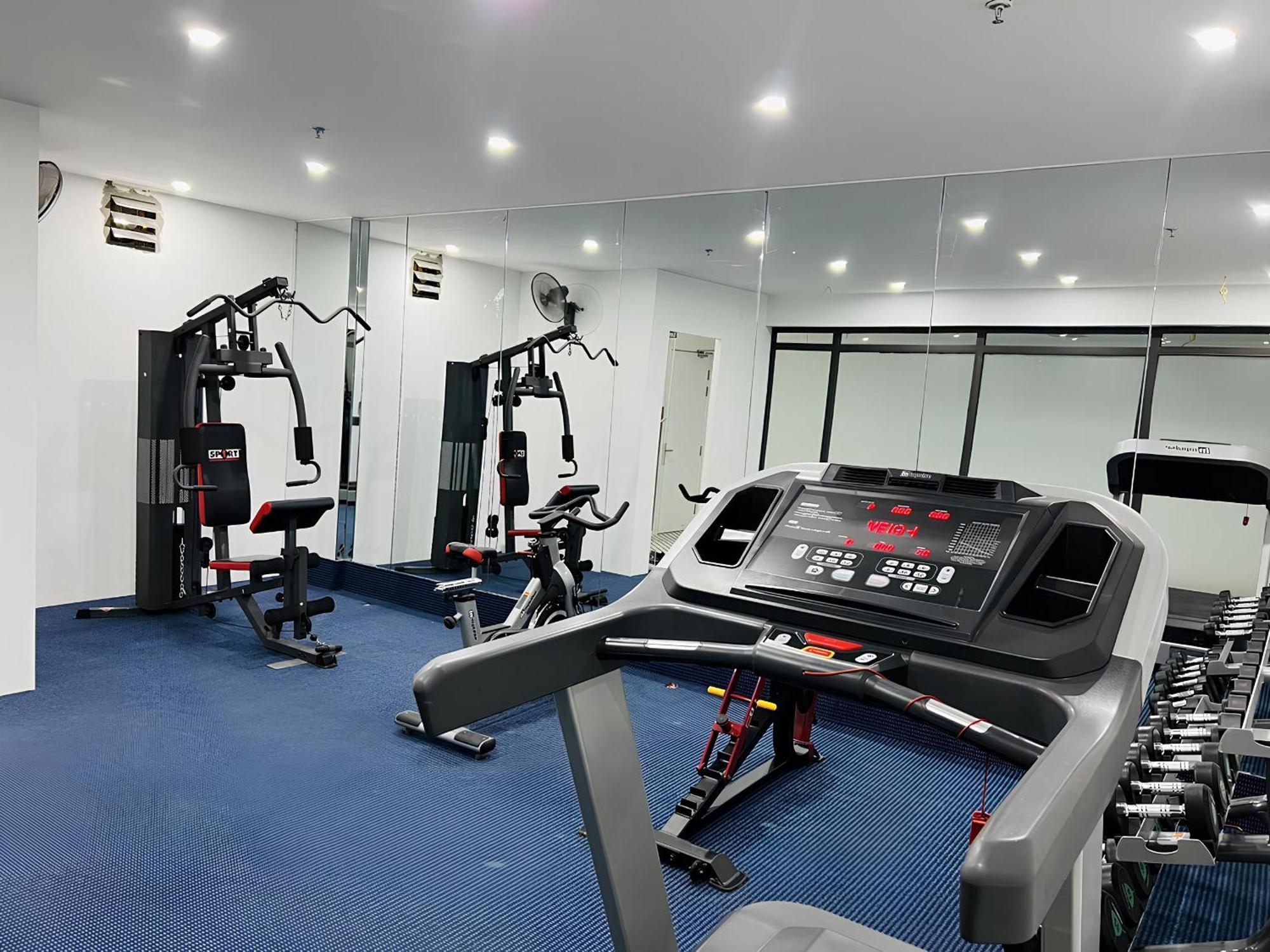 May De Ville Crown Hotel Hanoi Exteriör bild The gym at the hotel